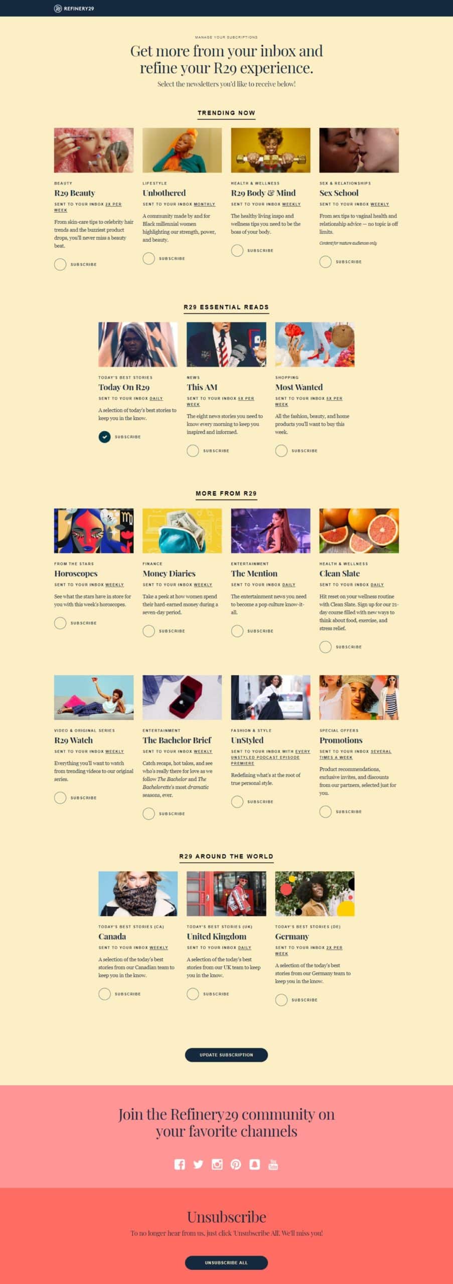refinery29-unsubscribe-page